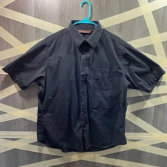 Perry Ellis Shirt Sleeve Casual Button Down Shirt XXL - Picture 1 of 4